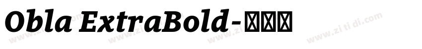 Obla ExtraBold字体转换